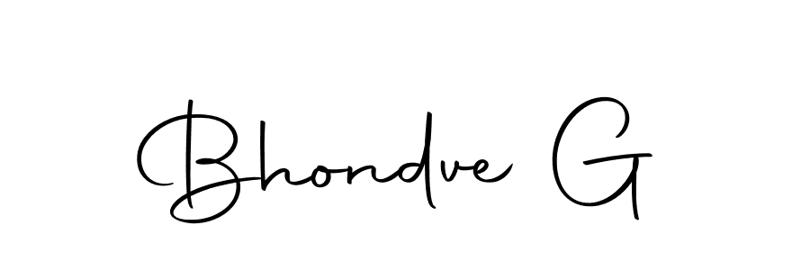 Use a signature maker to create a handwritten signature online. With this signature software, you can design (Autography-DOLnW) your own signature for name Bhondve G. Bhondve G signature style 10 images and pictures png
