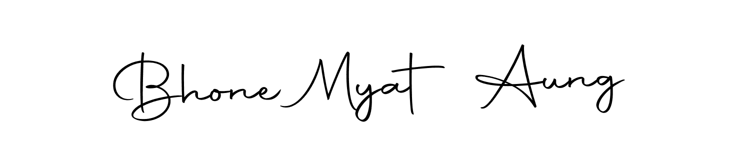 The best way (Autography-DOLnW) to make a short signature is to pick only two or three words in your name. The name Bhone Myat Aung include a total of six letters. For converting this name. Bhone Myat Aung signature style 10 images and pictures png