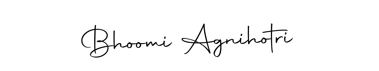 Create a beautiful signature design for name Bhoomi Agnihotri. With this signature (Autography-DOLnW) fonts, you can make a handwritten signature for free. Bhoomi Agnihotri signature style 10 images and pictures png
