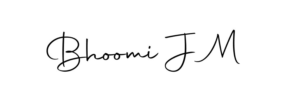 How to make Bhoomi J M signature? Autography-DOLnW is a professional autograph style. Create handwritten signature for Bhoomi J M name. Bhoomi J M signature style 10 images and pictures png