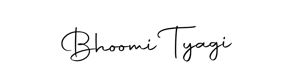 Create a beautiful signature design for name Bhoomi Tyagi. With this signature (Autography-DOLnW) fonts, you can make a handwritten signature for free. Bhoomi Tyagi signature style 10 images and pictures png