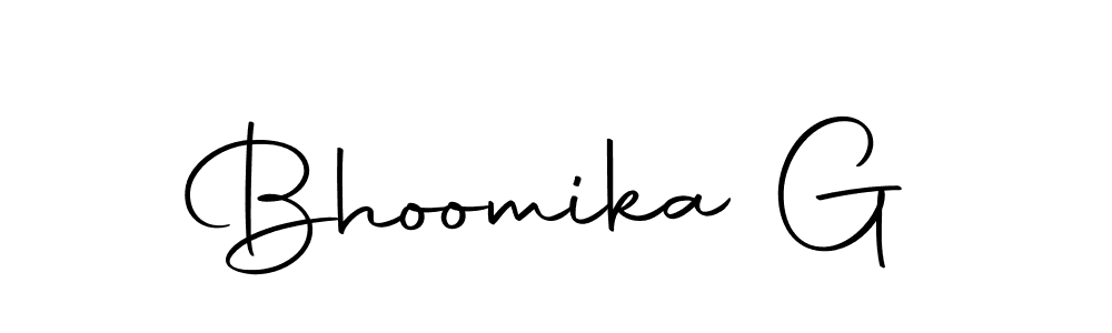 How to make Bhoomika G signature? Autography-DOLnW is a professional autograph style. Create handwritten signature for Bhoomika G name. Bhoomika G signature style 10 images and pictures png