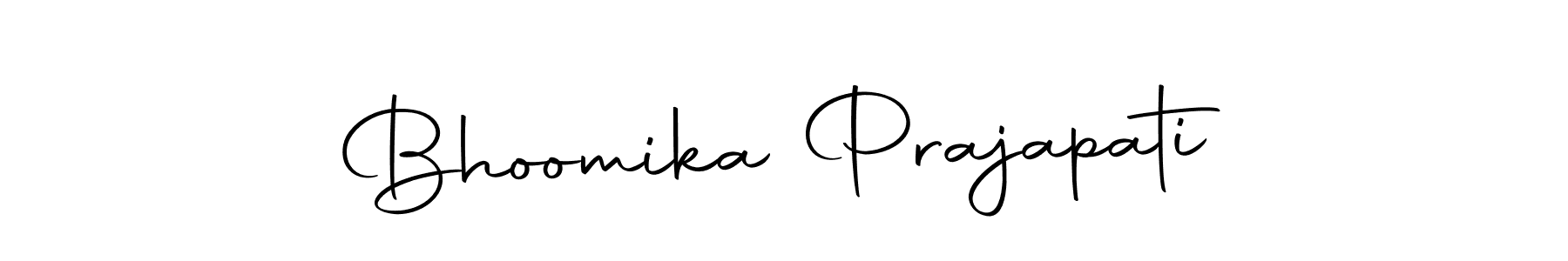 How to make Bhoomika Prajapati name signature. Use Autography-DOLnW style for creating short signs online. This is the latest handwritten sign. Bhoomika Prajapati signature style 10 images and pictures png