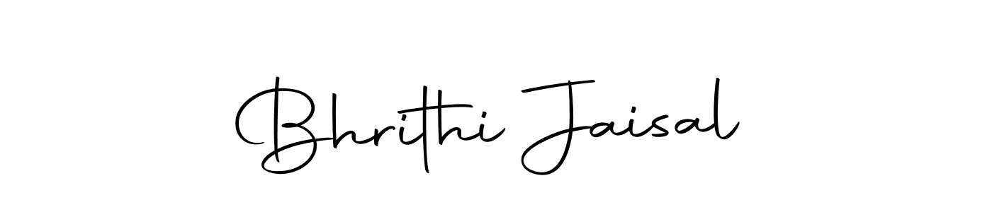 How to make Bhrithi Jaisal name signature. Use Autography-DOLnW style for creating short signs online. This is the latest handwritten sign. Bhrithi Jaisal signature style 10 images and pictures png