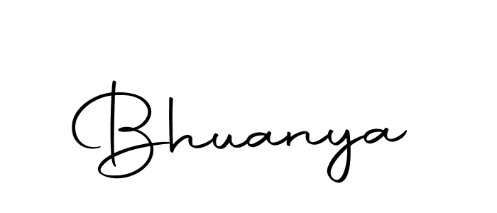 Use a signature maker to create a handwritten signature online. With this signature software, you can design (Autography-DOLnW) your own signature for name Bhuanya. Bhuanya signature style 10 images and pictures png