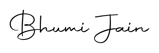 A dynamic signature style for Bhumi Jain using Autography-DOLnW script. Designed to look authentic, handwritten, and professional. Bhumi Jain signature style 10 images and pictures png