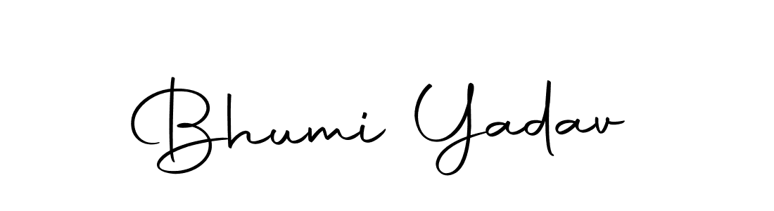 How to make Bhumi Yadav name signature. Use Autography-DOLnW style for creating short signs online. This is the latest handwritten sign. Bhumi Yadav signature style 10 images and pictures png