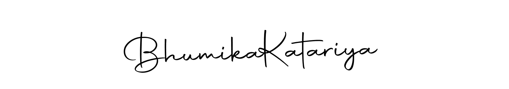 Create a beautiful signature design for name Bhumika  Katariya. With this signature (Autography-DOLnW) fonts, you can make a handwritten signature for free. Bhumika  Katariya signature style 10 images and pictures png