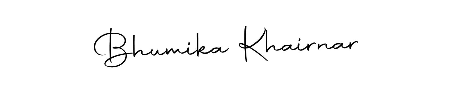 The best way (Autography-DOLnW) to make a short signature is to pick only two or three words in your name. The name Bhumika Khairnar include a total of six letters. For converting this name. Bhumika Khairnar signature style 10 images and pictures png