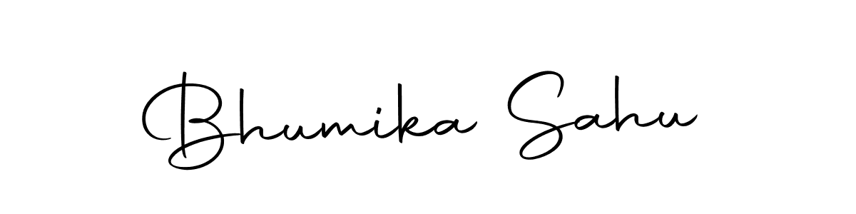 How to make Bhumika Sahu name signature. Use Autography-DOLnW style for creating short signs online. This is the latest handwritten sign. Bhumika Sahu signature style 10 images and pictures png