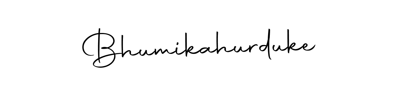 Use a signature maker to create a handwritten signature online. With this signature software, you can design (Autography-DOLnW) your own signature for name Bhumikahurduke. Bhumikahurduke signature style 10 images and pictures png