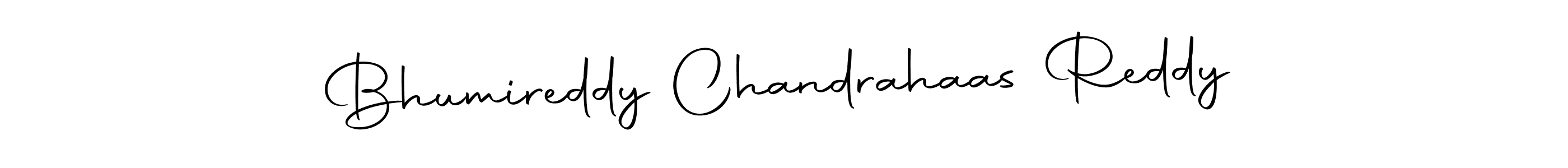 How to make Bhumireddy Chandrahaas Reddy name signature. Use Autography-DOLnW style for creating short signs online. This is the latest handwritten sign. Bhumireddy Chandrahaas Reddy signature style 10 images and pictures png