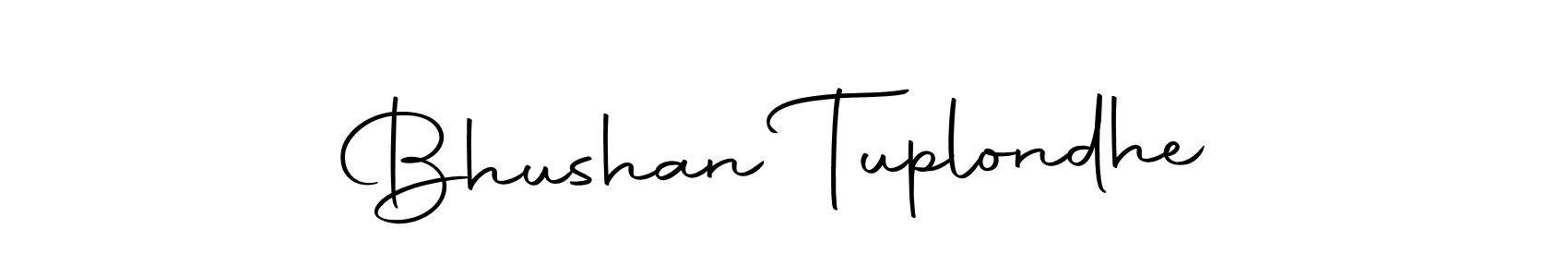 You should practise on your own different ways (Autography-DOLnW) to write your name (Bhushan Tuplondhe) in signature. don't let someone else do it for you. Bhushan Tuplondhe signature style 10 images and pictures png