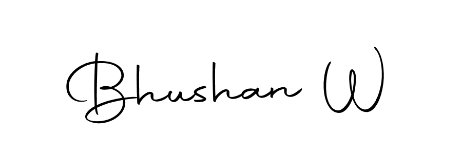 Create a beautiful signature design for name Bhushan W. With this signature (Autography-DOLnW) fonts, you can make a handwritten signature for free. Bhushan W signature style 10 images and pictures png