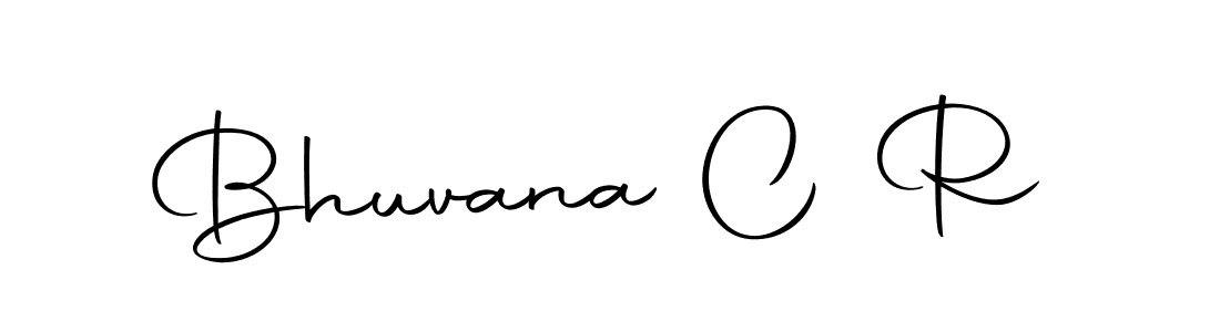 How to make Bhuvana C R name signature. Use Autography-DOLnW style for creating short signs online. This is the latest handwritten sign. Bhuvana C R signature style 10 images and pictures png