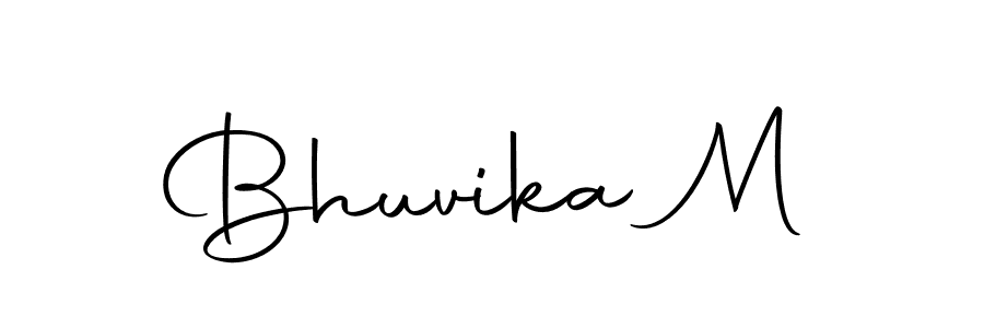 Use a signature maker to create a handwritten signature online. With this signature software, you can design (Autography-DOLnW) your own signature for name Bhuvika M. Bhuvika M signature style 10 images and pictures png