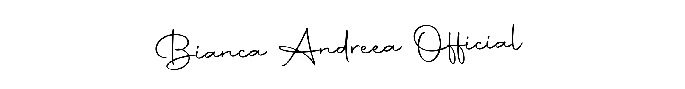 You should practise on your own different ways (Autography-DOLnW) to write your name (Bianca Andreea Official) in signature. don't let someone else do it for you. Bianca Andreea Official signature style 10 images and pictures png