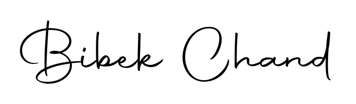 A stylish, flowing autograph style designed for name Bibek Chand using Autography-DOLnW typography. Perfect for digital creative projects. Bibek Chand signature style 10 images and pictures png