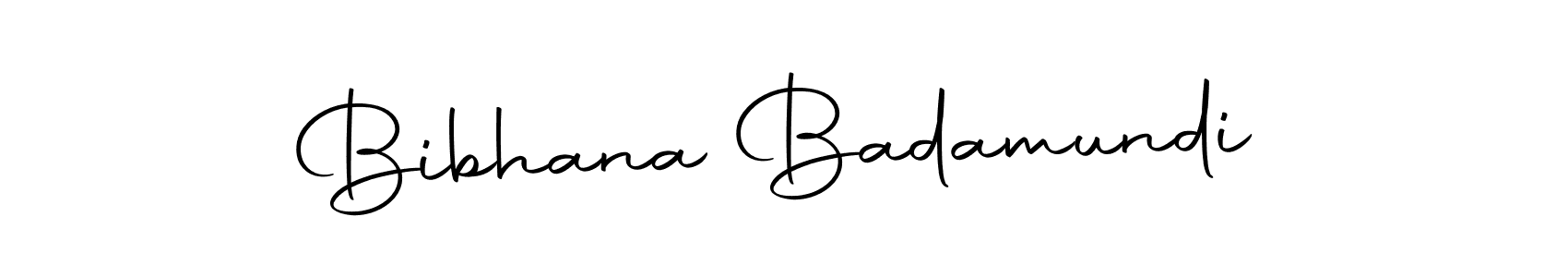 Create a beautiful signature design for name Bibhana Badamundi. With this signature (Autography-DOLnW) fonts, you can make a handwritten signature for free. Bibhana Badamundi signature style 10 images and pictures png
