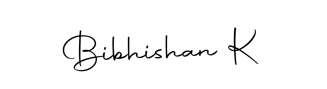 Use a signature maker to create a handwritten signature online. With this signature software, you can design (Autography-DOLnW) your own signature for name Bibhishan K. Bibhishan K signature style 10 images and pictures png