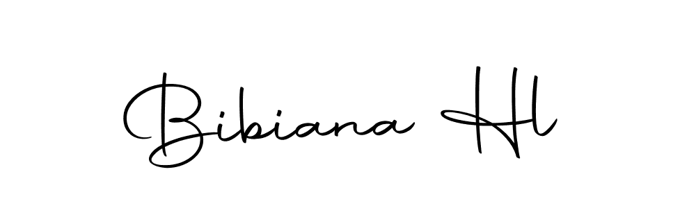 Design your own signature with our free online signature maker. With this signature software, you can create a handwritten (Autography-DOLnW) signature for name Bibiana Hl. Bibiana Hl signature style 10 images and pictures png