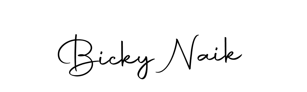 Design your own signature with our free online signature maker. With this signature software, you can create a handwritten (Autography-DOLnW) signature for name Bicky Naik. Bicky Naik signature style 10 images and pictures png