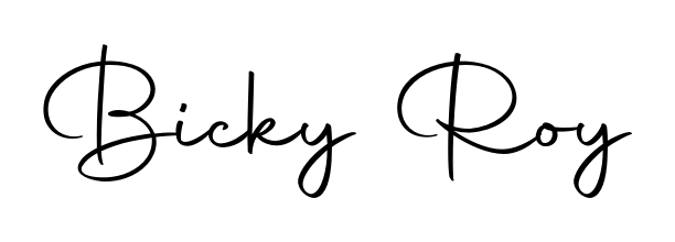 Try this chic Bicky Roy handwritten sign style. Using Autography-DOLnW font elements, it gives your name a sleek, memorable identity. Bicky Roy signature style 10 images and pictures png