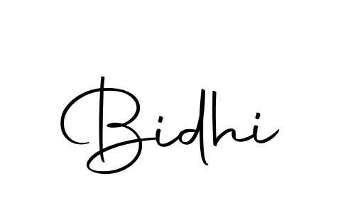 Make a beautiful signature design for name Bidhi. With this signature (Autography-DOLnW) style, you can create a handwritten signature for free. Bidhi signature style 10 images and pictures png