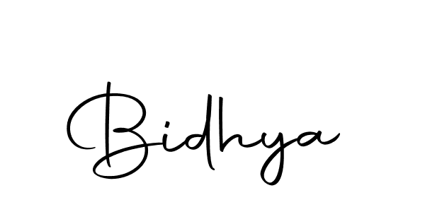 Create a beautiful signature design for name Bidhya. With this signature (Autography-DOLnW) fonts, you can make a handwritten signature for free. Bidhya signature style 10 images and pictures png