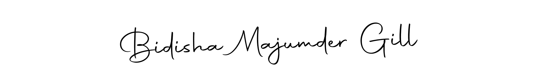 Design your own signature with our free online signature maker. With this signature software, you can create a handwritten (Autography-DOLnW) signature for name Bidisha Majumder Gill. Bidisha Majumder Gill signature style 10 images and pictures png