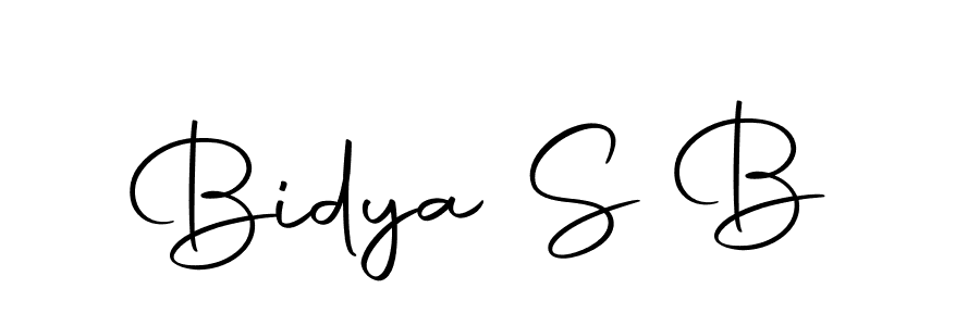 Make a beautiful signature design for name Bidya S B. With this signature (Autography-DOLnW) style, you can create a handwritten signature for free. Bidya S B signature style 10 images and pictures png
