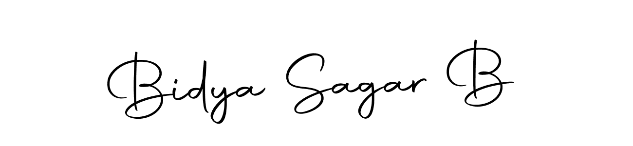 Create a beautiful signature design for name Bidya Sagar B. With this signature (Autography-DOLnW) fonts, you can make a handwritten signature for free. Bidya Sagar B signature style 10 images and pictures png