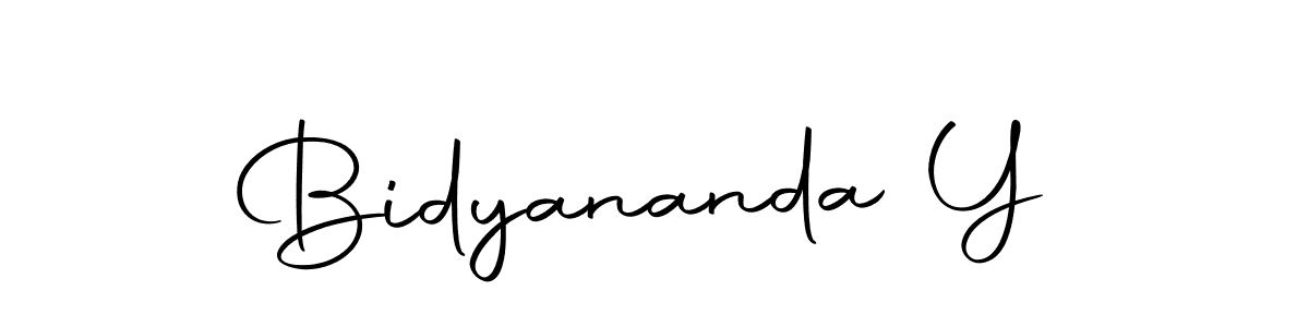 The best way (Autography-DOLnW) to make a short signature is to pick only two or three words in your name. The name Bidyananda Y include a total of six letters. For converting this name. Bidyananda Y signature style 10 images and pictures png