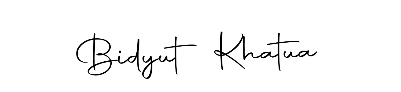 The best way (Autography-DOLnW) to make a short signature is to pick only two or three words in your name. The name Bidyut Khatua include a total of six letters. For converting this name. Bidyut Khatua signature style 10 images and pictures png