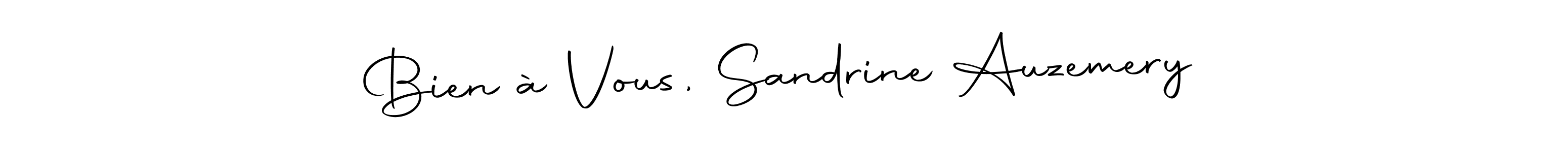 You should practise on your own different ways (Autography-DOLnW) to write your name (Bien à Vous, Sandrine Auzemery) in signature. don't let someone else do it for you. Bien à Vous, Sandrine Auzemery signature style 10 images and pictures png