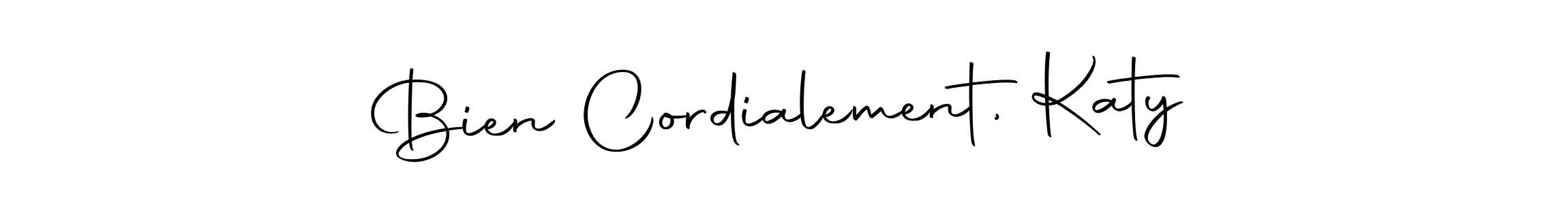This is the best signature style for the Bien Cordialement, Katy name. Also you like these signature font (Autography-DOLnW). Mix name signature. Bien Cordialement, Katy signature style 10 images and pictures png
