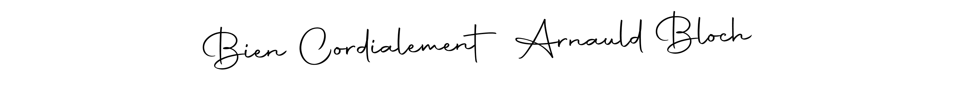 The best way (Autography-DOLnW) to make a short signature is to pick only two or three words in your name. The name Bien Cordialement Arnauld Bloch include a total of six letters. For converting this name. Bien Cordialement Arnauld Bloch signature style 10 images and pictures png