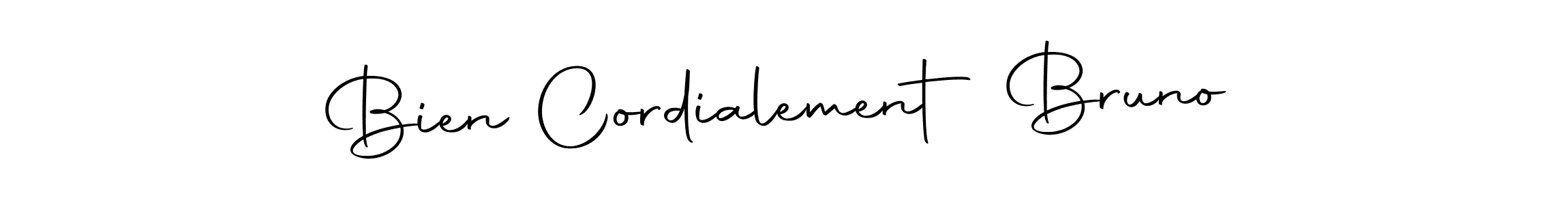 Create a beautiful signature design for name Bien Cordialement Bruno. With this signature (Autography-DOLnW) fonts, you can make a handwritten signature for free. Bien Cordialement Bruno signature style 10 images and pictures png