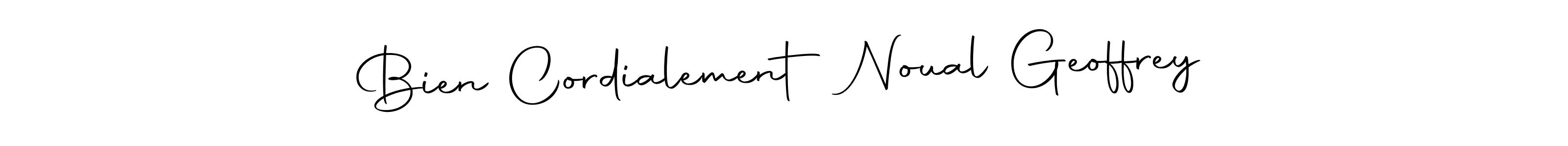 Design your own signature with our free online signature maker. With this signature software, you can create a handwritten (Autography-DOLnW) signature for name Bien Cordialement Noual Geoffrey. Bien Cordialement Noual Geoffrey signature style 10 images and pictures png