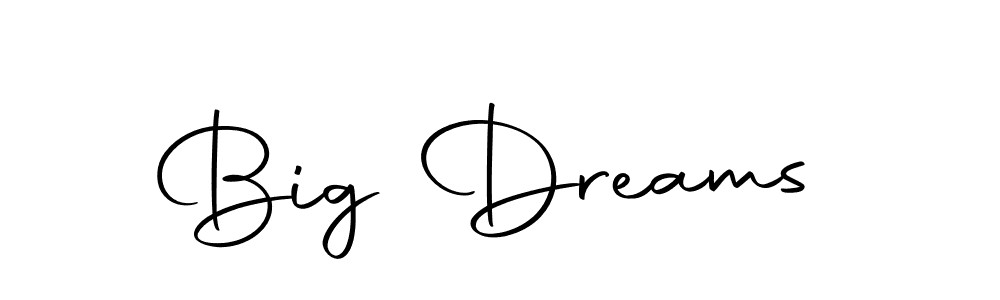 Use a signature maker to create a handwritten signature online. With this signature software, you can design (Autography-DOLnW) your own signature for name Big Dreams. Big Dreams signature style 10 images and pictures png