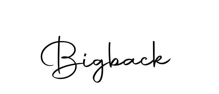 How to make Bigback name signature. Use Autography-DOLnW style for creating short signs online. This is the latest handwritten sign. Bigback signature style 10 images and pictures png