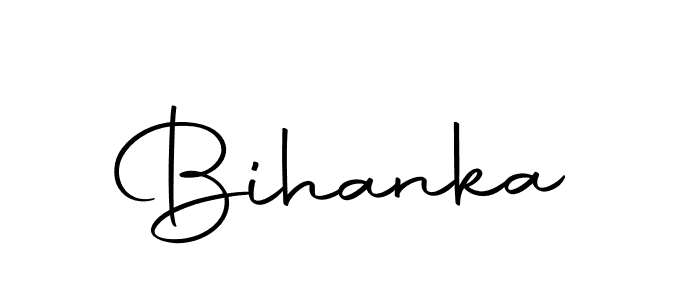 Design your own signature with our free online signature maker. With this signature software, you can create a handwritten (Autography-DOLnW) signature for name Bihanka. Bihanka signature style 10 images and pictures png