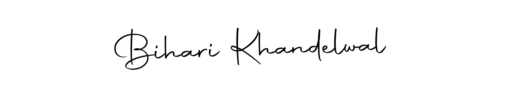 Create a beautiful signature design for name Bihari Khandelwal. With this signature (Autography-DOLnW) fonts, you can make a handwritten signature for free. Bihari Khandelwal signature style 10 images and pictures png