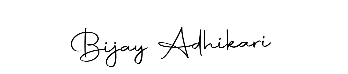 Create a beautiful signature design for name Bijay Adhikari. With this signature (Autography-DOLnW) fonts, you can make a handwritten signature for free. Bijay Adhikari signature style 10 images and pictures png