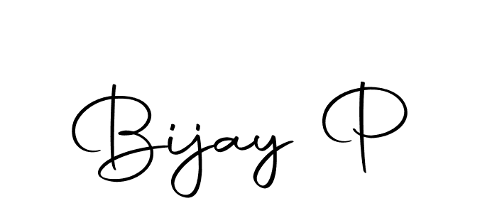 Design your own signature with our free online signature maker. With this signature software, you can create a handwritten (Autography-DOLnW) signature for name Bijay P. Bijay P signature style 10 images and pictures png