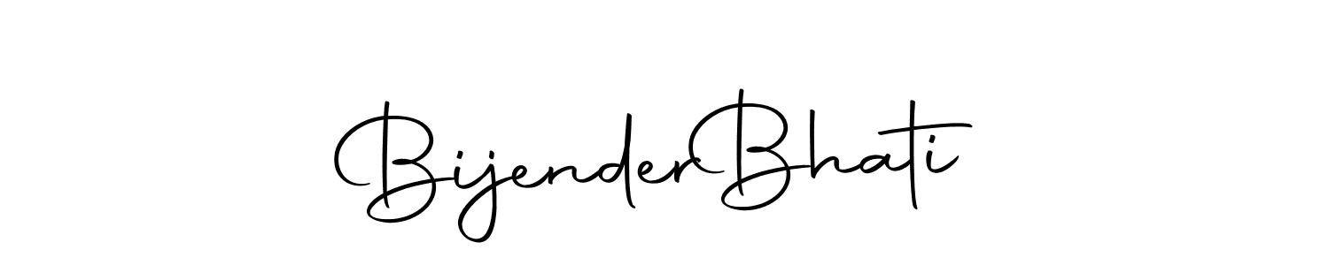 The best way (Autography-DOLnW) to make a short signature is to pick only two or three words in your name. The name Bijender  Bhati include a total of six letters. For converting this name. Bijender  Bhati signature style 10 images and pictures png