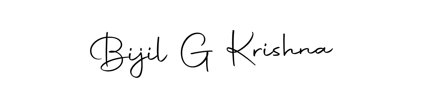 You should practise on your own different ways (Autography-DOLnW) to write your name (Bijil G Krishna) in signature. don't let someone else do it for you. Bijil G Krishna signature style 10 images and pictures png
