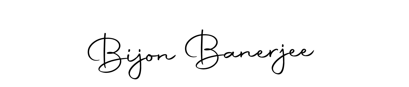 Create a beautiful signature design for name Bijon Banerjee. With this signature (Autography-DOLnW) fonts, you can make a handwritten signature for free. Bijon Banerjee signature style 10 images and pictures png