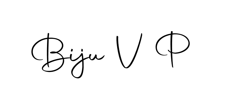 How to make Biju V P name signature. Use Autography-DOLnW style for creating short signs online. This is the latest handwritten sign. Biju V P signature style 10 images and pictures png