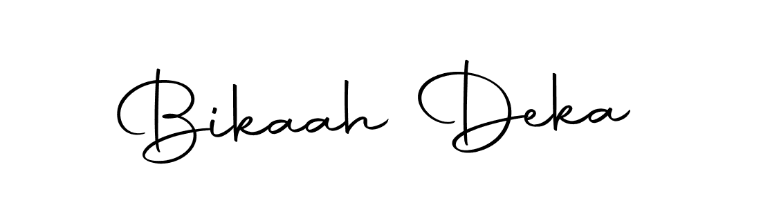 Create a beautiful signature design for name Bikaah Deka. With this signature (Autography-DOLnW) fonts, you can make a handwritten signature for free. Bikaah Deka signature style 10 images and pictures png